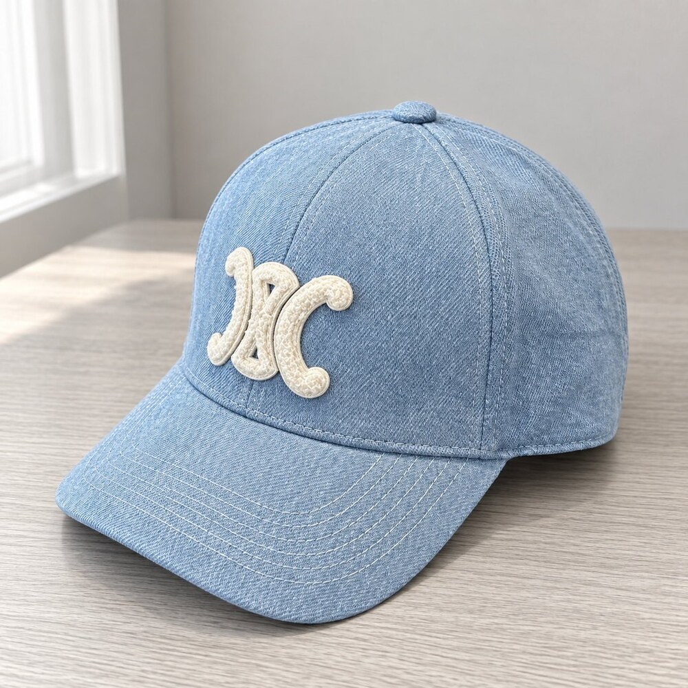 CELINE Light Wash Denim Baseball Cap - Picture 4 of 6